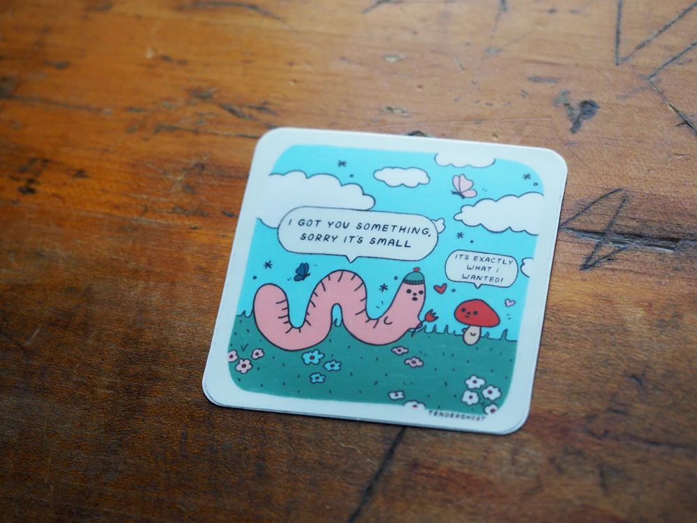 Tender Ghost - Vinyl Sticker - Worm Gift