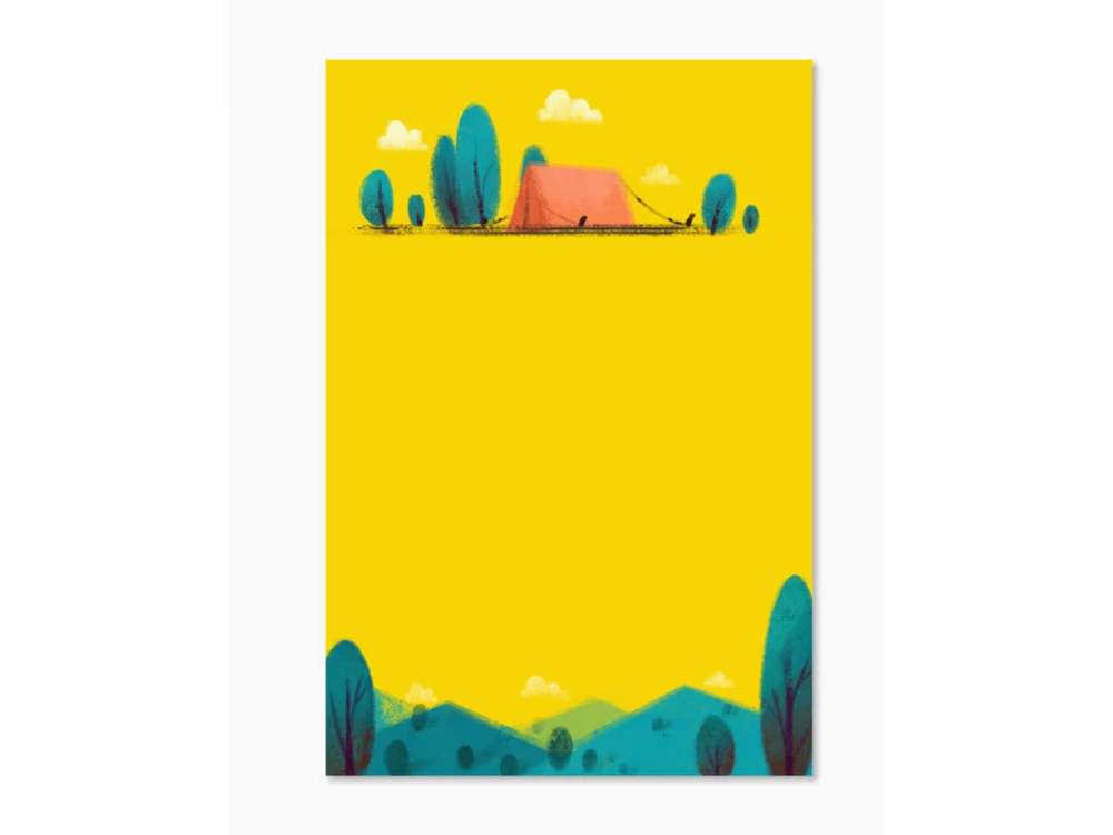 The Little Red House - Notepad - Camping Summer