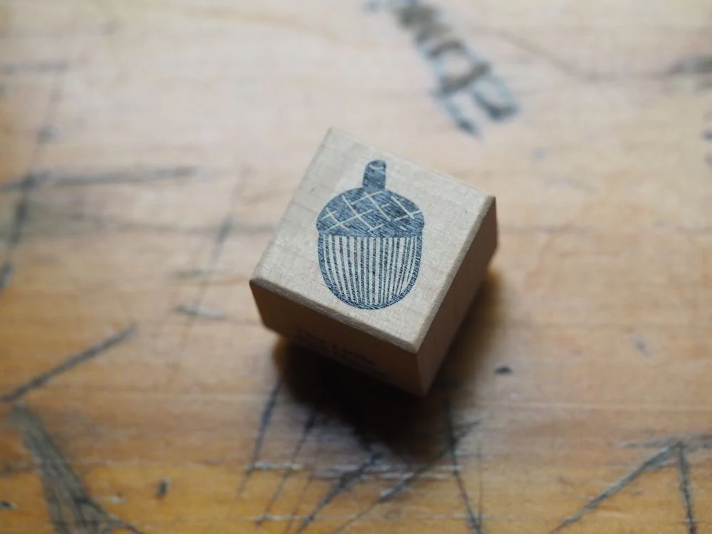 The Little Red House - Rubber Stamp - Acorn