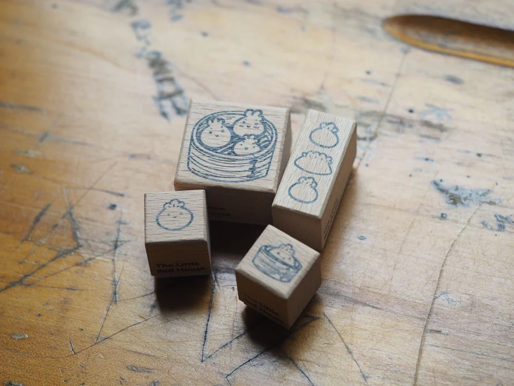 The Little Red House - Rubber Stamp Set (4) - Bao and Dumpling