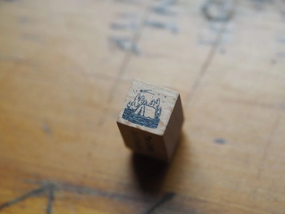 The Little Red House - Rubber Stamp - Camping