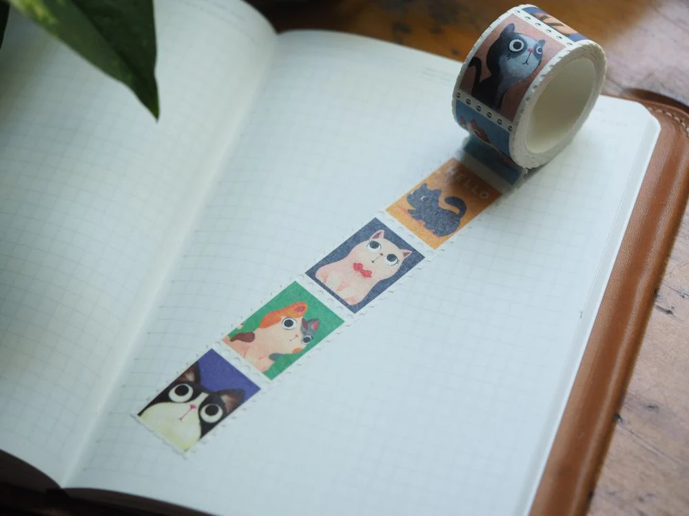 The Little Red House - Stamp Washi Tape - Cats