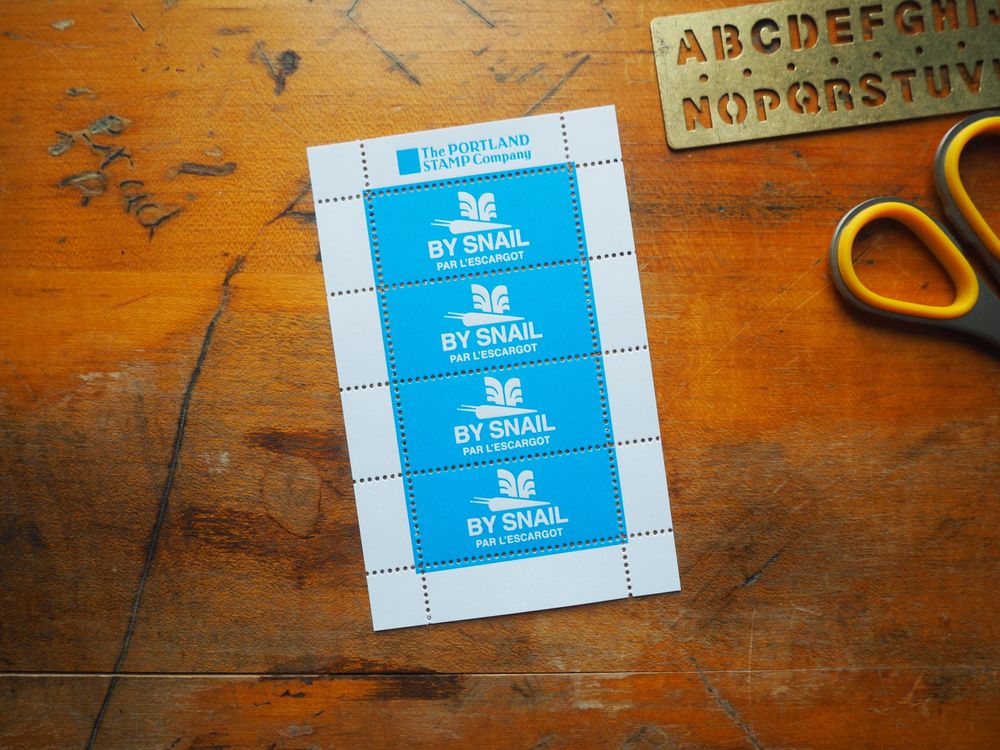 The Portland Stamp Company - Lick & Stick Stamps - By Snail Blue