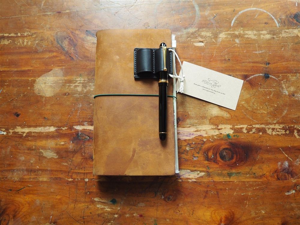 The Superior Labor - Leather Clip 2-Pen Holder - Black - Image 4