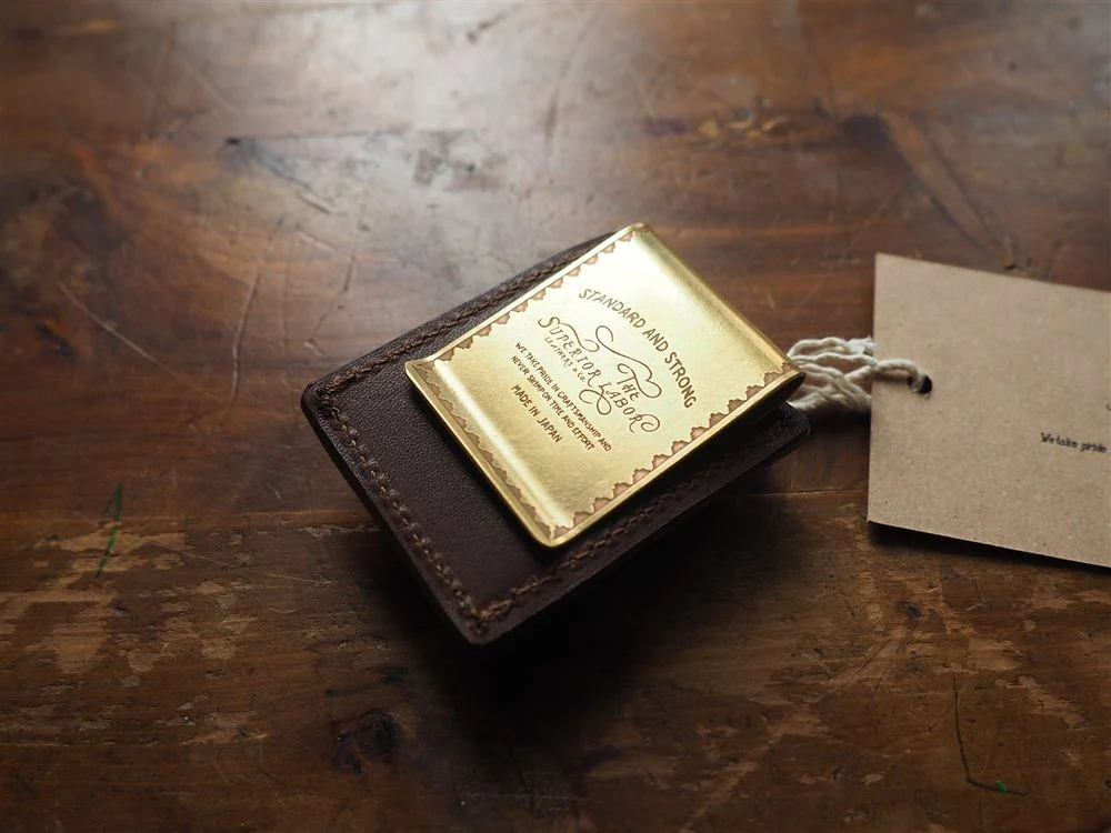 The Superior Labor - Leather Clip 2-Pen Holder - Dark Brown - Image 2