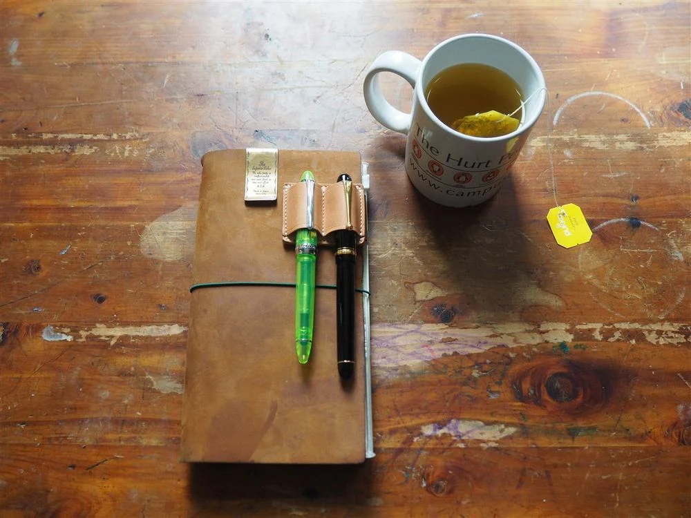 The Superior Labor - Leather Clip 2-Pen Holder - Natural - Image 4
