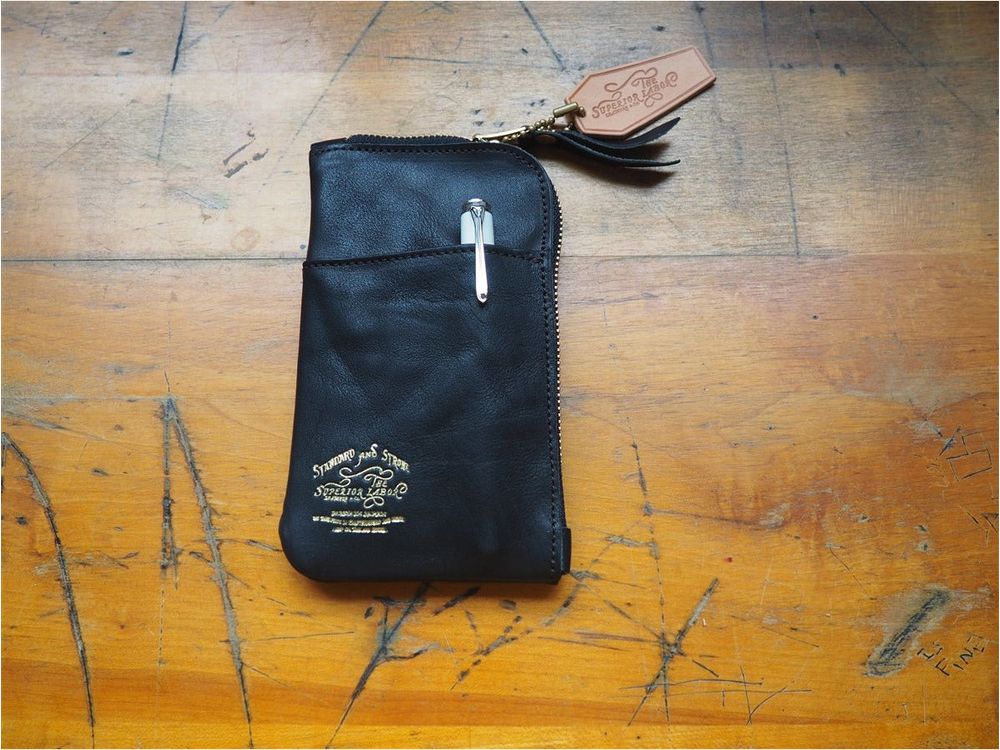 <b>PRE-ORDER</b> - The Superior Labor Leather - Pen and Wallet Case - Black