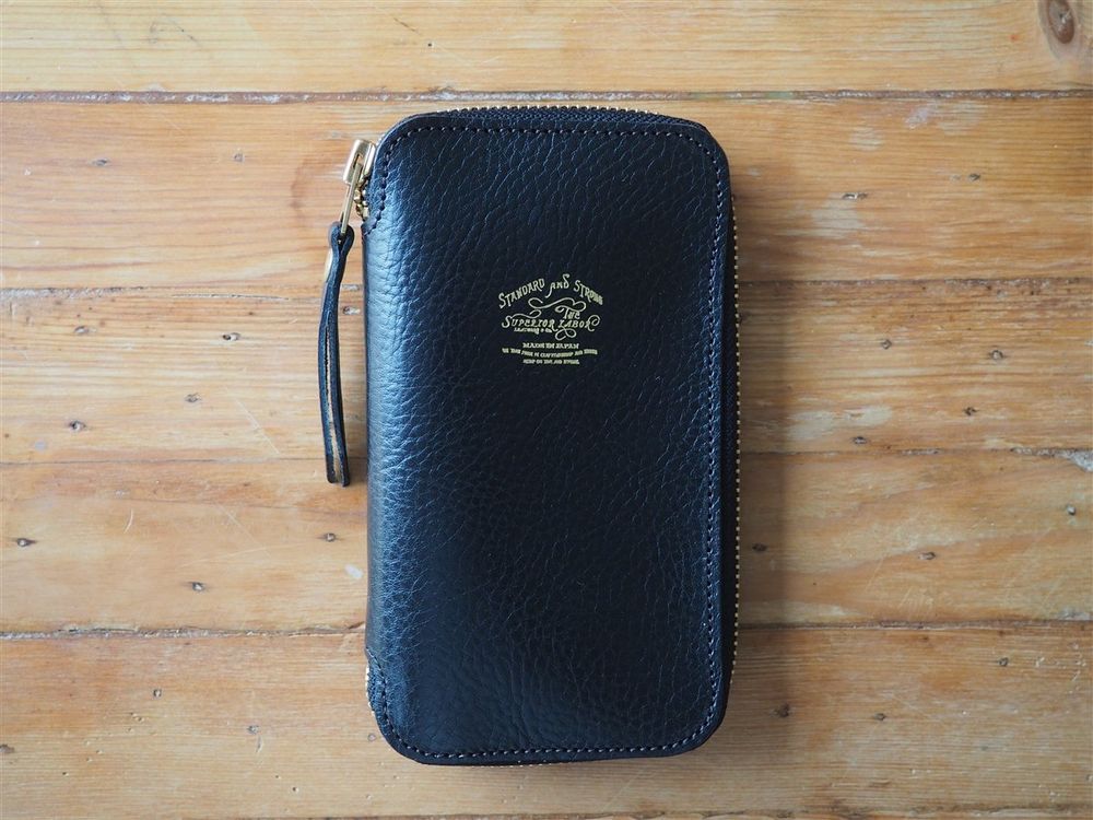 The Superior Labor - Leather Pen Zip Case - Black
