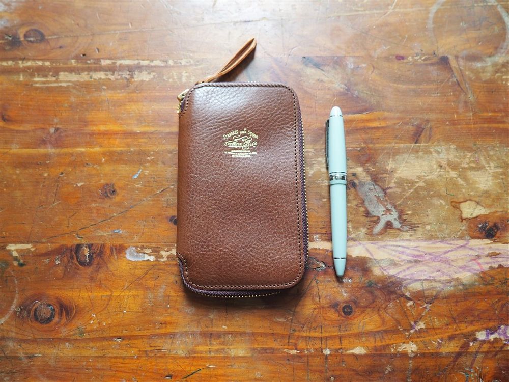 The Superior Labor - Leather Pen Zip Case - Brown - Image 2