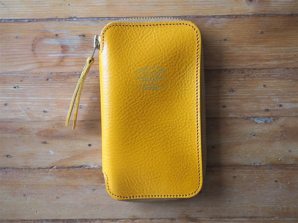 The Superior Labor - Leather Pen Zip Case - Yellow - Image 2