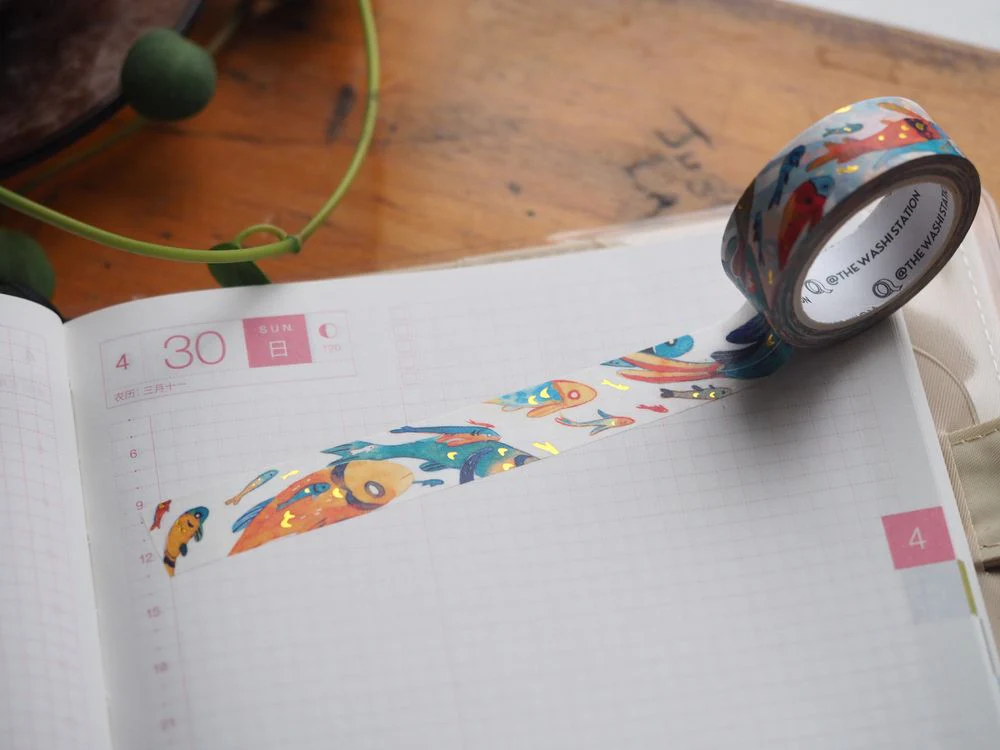 The Washi Station - Owly Jules' Golden Fish Washi Tape