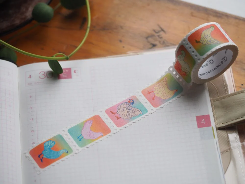 The Washi Station - Pix's Poules Stamp