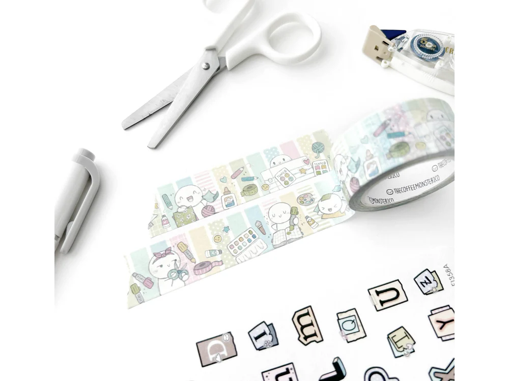TheCoffeeMonsterzCo - Colourful Crafts Washi Tape - 20mm
