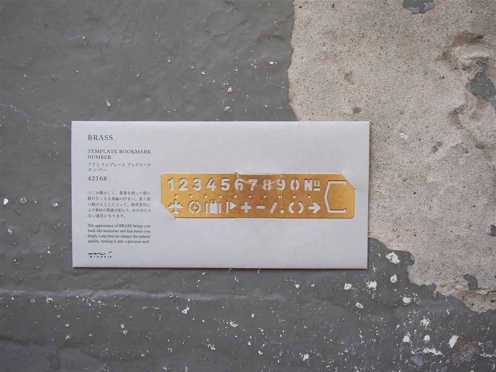 Traveler's Company Brass Bookmark and Number Guide
