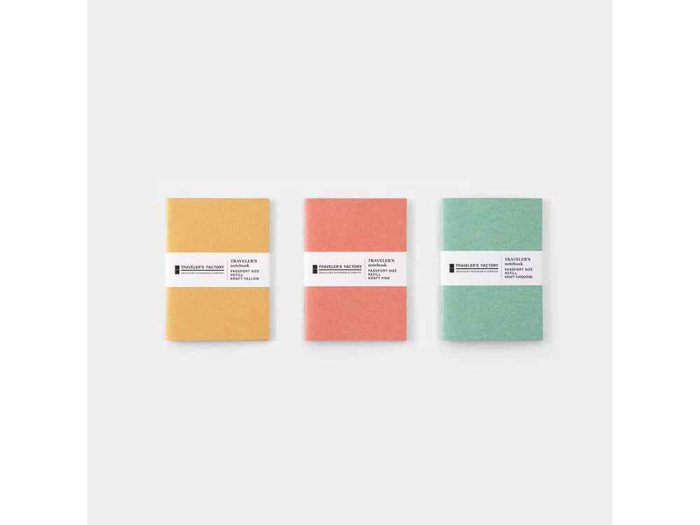 Traveler's Factory Passport Size Refill - Kraft Pink - Image 3