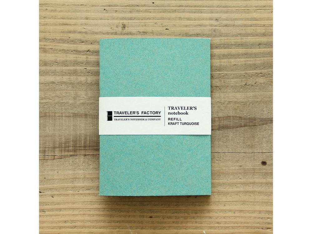 Traveler's Factory Passport Size Refill - Kraft Turquoise