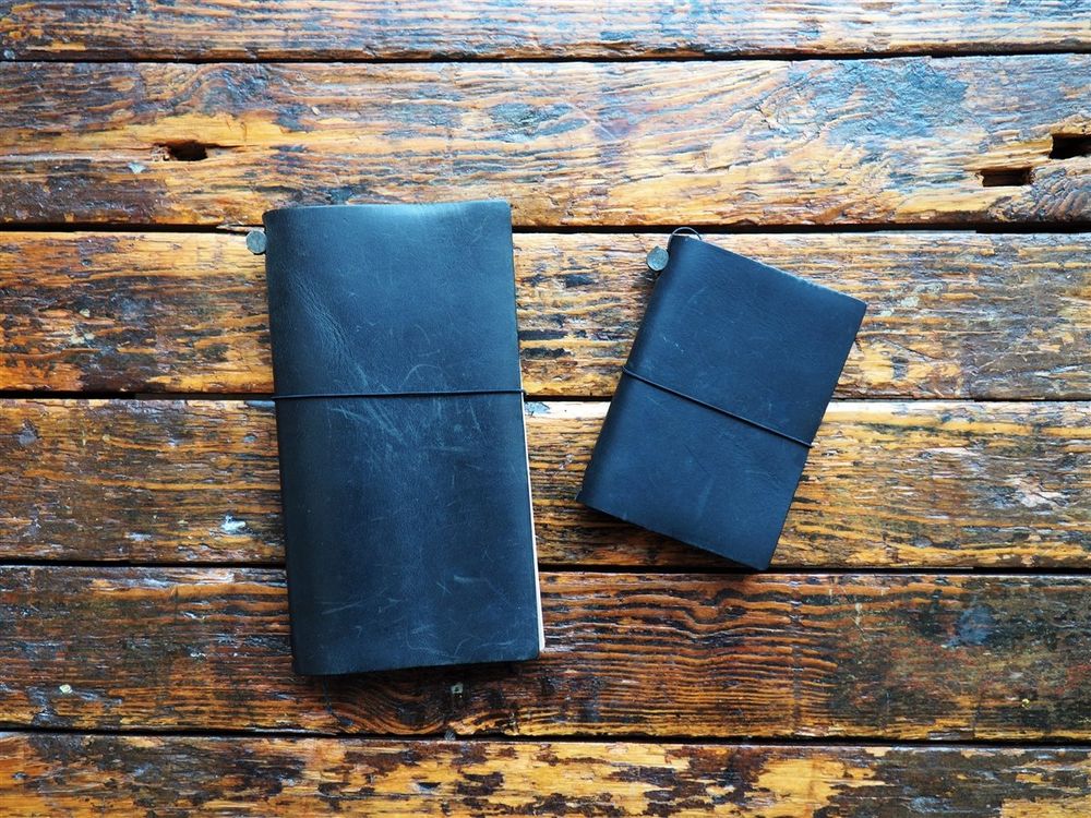 Traveler's Notebook Regular Size - Black Leather - Image 4