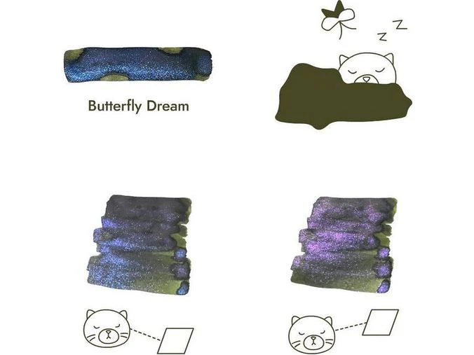 Troublemaker Inks - Fountain Pen Shimmer Ink (60mL) - Butterfly Dream