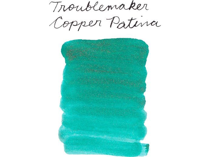 Troublemaker Inks - Fountain Pen Shimmer Ink (60mL) - Copper Patina - Image 2