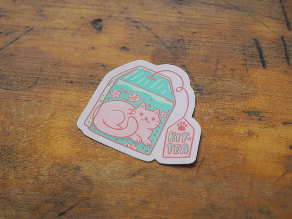 Turtle's Soup - Vinyl Sticker - Kittea Teabag