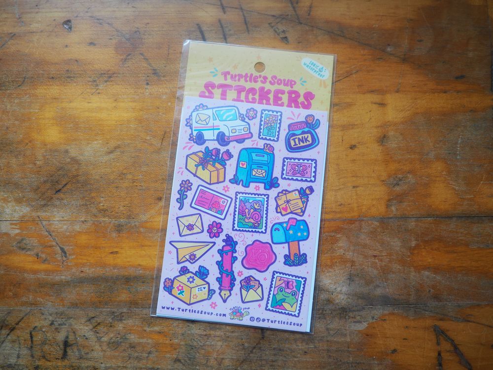 Turtle's Soup - Sticker Sheet - Happy Mail Cute Postage