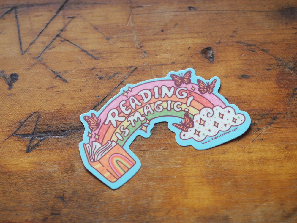 Turtle's Soup - Vinyl Sticker - Reading is Magic!