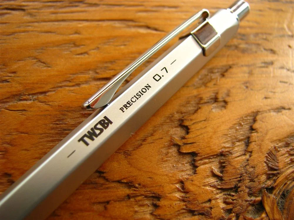 TWSBI Precision Retractable Mechanical Pencil 0.7mm - Matte Silver - Image 4