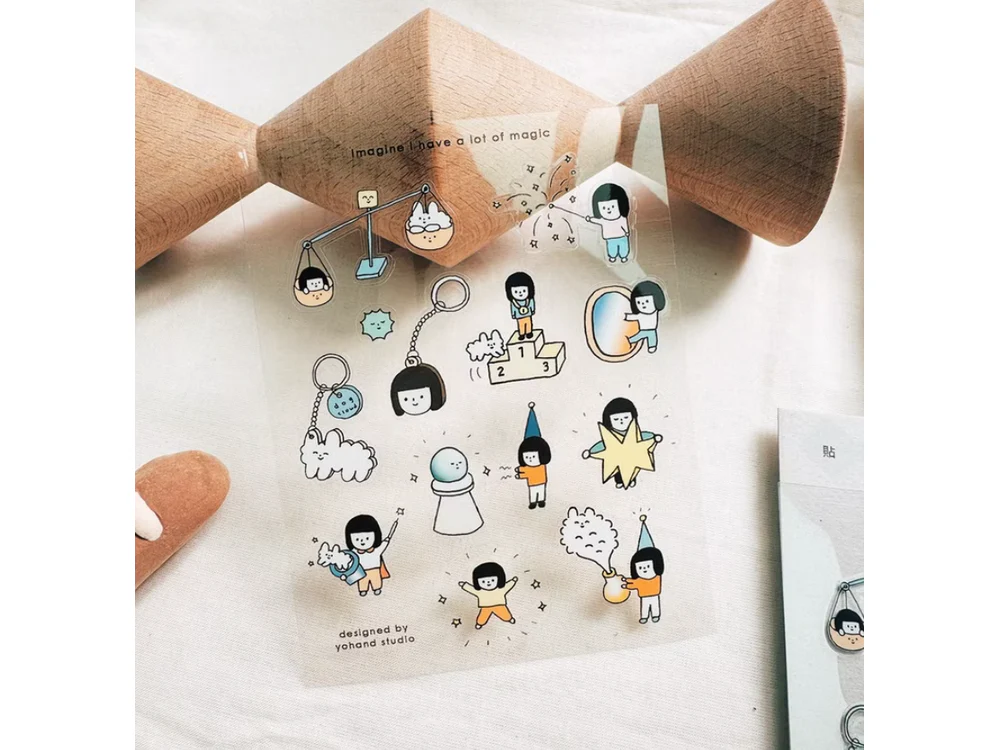 Yohand Studio - Transparent Die-Cut Stickers - 1 Sheet - Imagine I Have a Lot of Magic