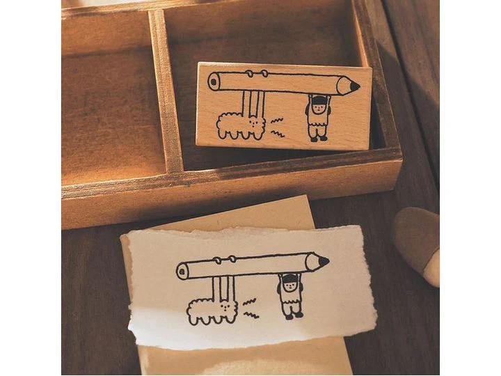 Yohand Studio - Wooden Stamp - Writing with Dog Cloud