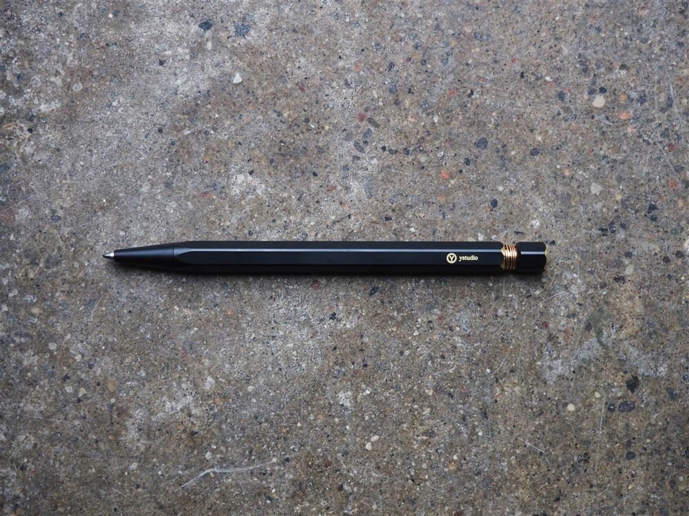 YSTUDIO Classic Revolve Ballpoint Pen (Spring) - Black