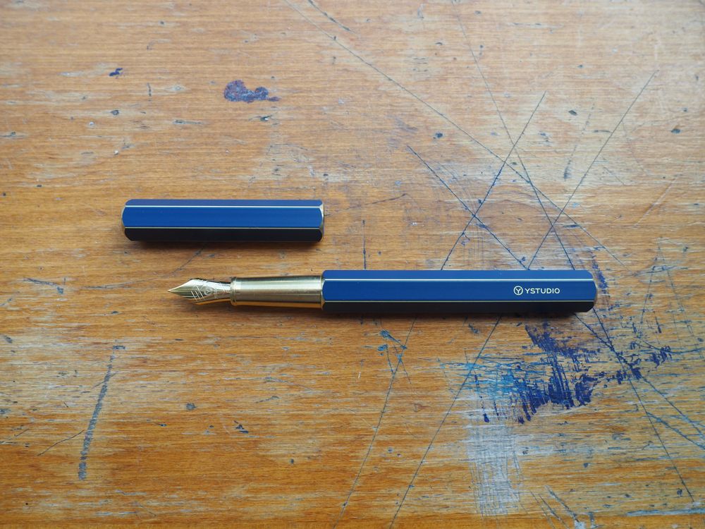 YSTUDIO Classic Revolve Fountain Pen - Blue - Image 2