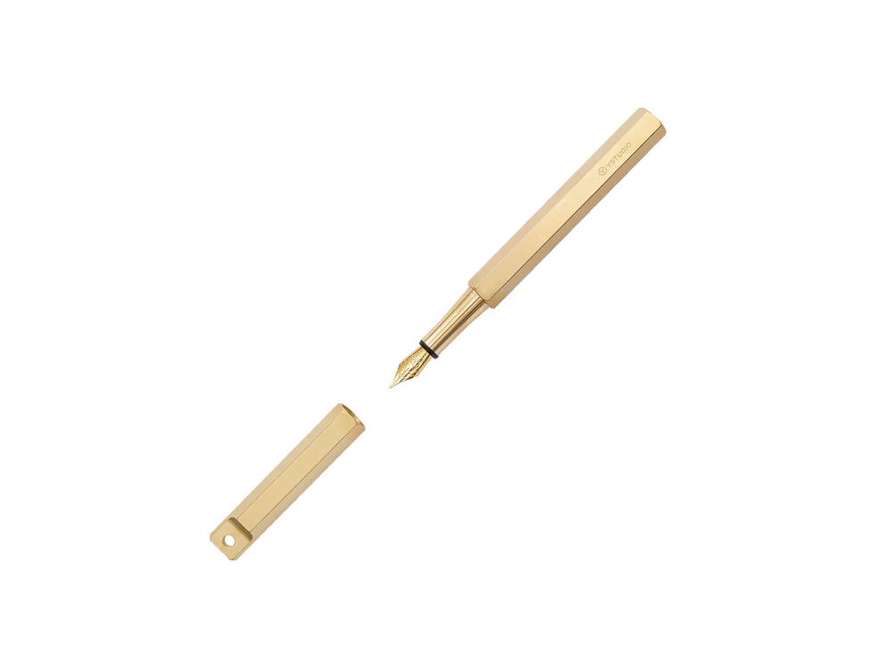 YSTUDIO Classic Revolve Portable Fountain Pen - Brass