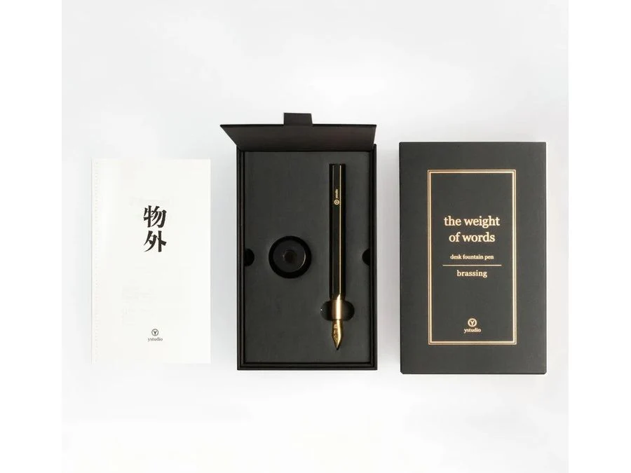 YSTUDIO Classic Revolve Desk Fountain Pen - Black - Image 3