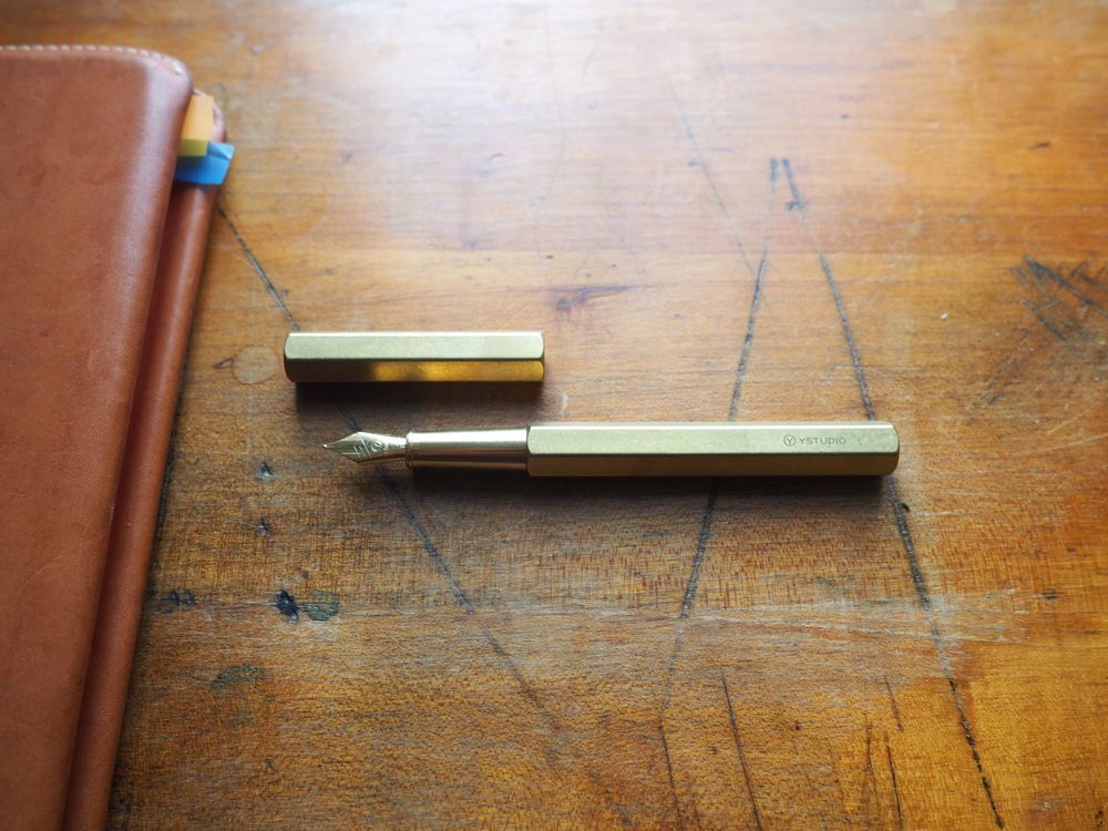 YSTUDIO Classic Revolve Fountain Pen - Brass