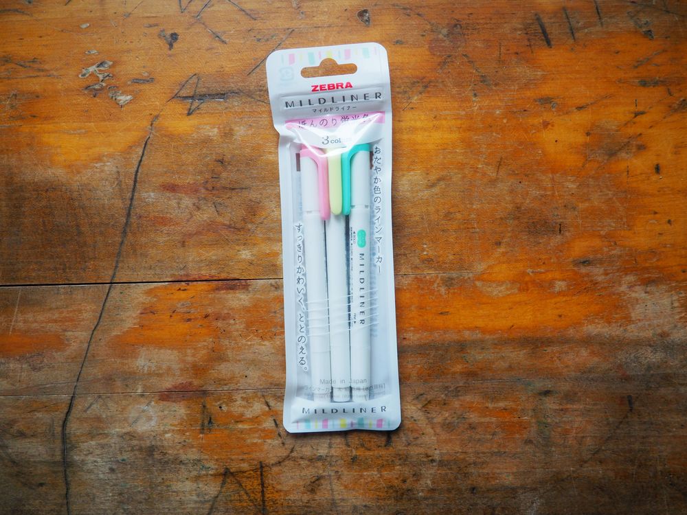 Zebra Mildliner Set - Fluorescent Colors Set (Pack of 3)