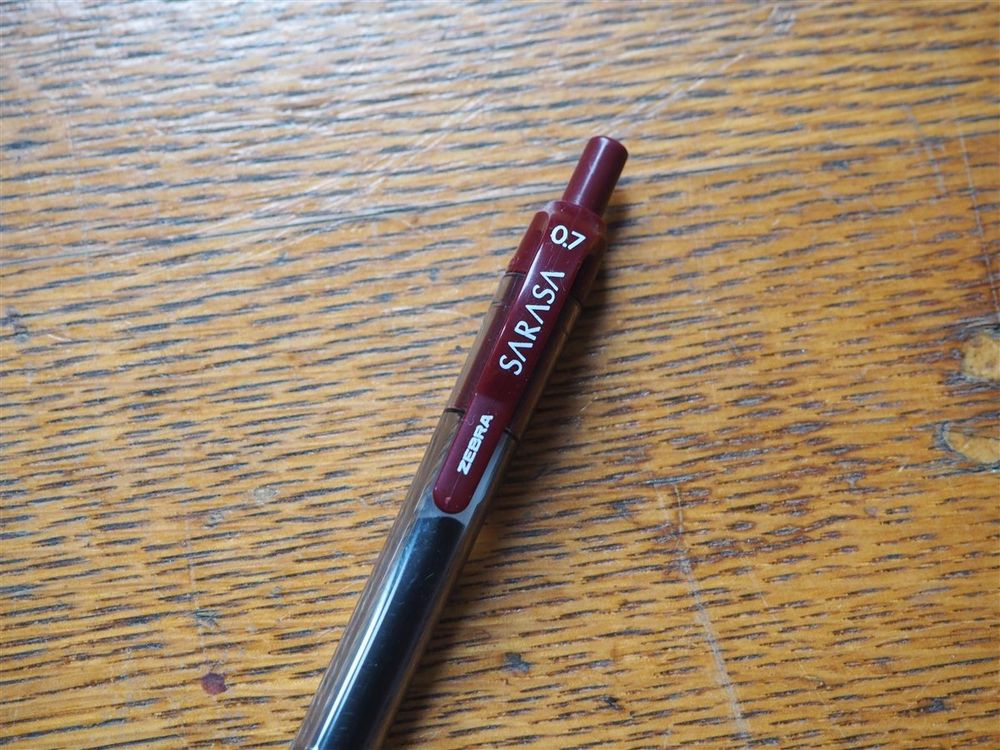 Zebra Sarasa Retractable Gel Pen - 0.7mm - Mahogany - Image 2