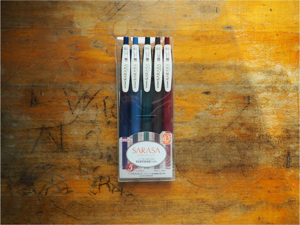 Zebra Vintage Gel Pen Set 1 - 0.5mm (Pack of 5)