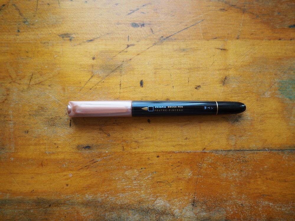 Zebra Zensations Metallic Brush Pen - Medium - Bronze